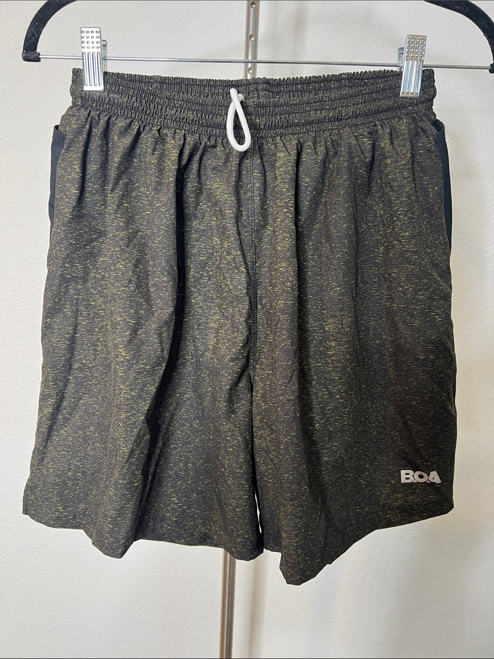 B.O.A. Men's Performance Gray Heathered Athletic Shorts